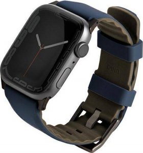 Uniq Pasek UNIQ Linus Apple Watch 4/5/6/7/SE/8/Ultra 44/45/49mm Airosoft Silicone niebieski/nautical blue 1