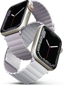 Uniq Pasek UNIQ Revix Apple Watch 4/5/6/7/SE/8/Ultra 44/45/49mm Reversible Magnetic lilak-biały/lilac-white 1