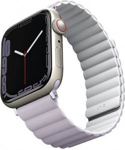 Uniq Pasek UNIQ Revix Apple Watch 4/5/6/7/SE/8/Ultra 44/45/49mm Reversible Magnetic lilak-biały/lilac-white 2