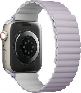 Uniq Pasek UNIQ Revix Apple Watch 4/5/6/7/SE/8/Ultra 44/45/49mm Reversible Magnetic lilak-biały/lilac-white 3