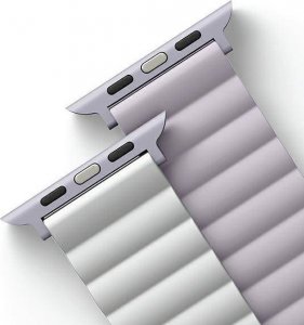 Uniq Pasek UNIQ Revix Apple Watch 4/5/6/7/SE/8/Ultra 44/45/49mm Reversible Magnetic lilak-biały/lilac-white 5