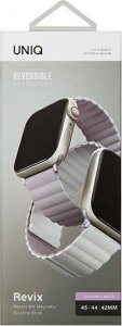 Uniq Pasek UNIQ Revix Apple Watch 4/5/6/7/SE/8/Ultra 44/45/49mm Reversible Magnetic lilak-biały/lilac-white 10