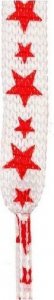 Arashi Sznurówki ARASHI - gwiazdy biało czerwone 120cm 1