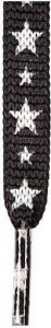 Arashi Sznurówki ARASHI - gwiazdy czarno-białe 120cm 1