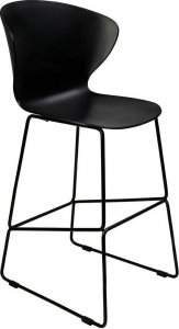 King Home Krzesło barowe ALI czarny - polipropylen, metal 1