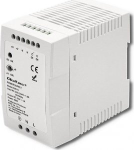 Qoltec Zasilacz na szynę DIN | 96W | 24V | 4A | Biały | Slim 4