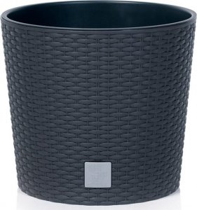 Prosperplast Doniczka rattanowa Donica okrągła RATO ANTRACYT 2