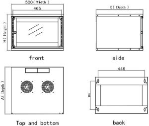 Szafa Techly Wisząca 19" 6U (023608) 4