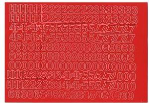 ARTDRUK Cyfry samoprzylepne 1 cm czerwone 1
