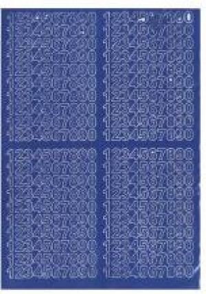 ARTDRUK Cyfry samoprzylepne 0,7 cm niebieskie 1