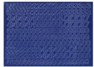 ARTDRUK Cyfry samoprzylepne 1 cm niebieskie 1
