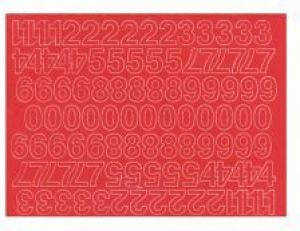 ARTDRUK Cyfry samoprzylepne 1,5 cm czerwone 1