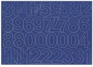 ARTDRUK Cyfry samoprzylepne 4 cm niebieskie 1