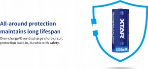 Xtar Xtar 26650 5200mAh 3,6V - 3,7V zabezpieczony ( PCB ) 8