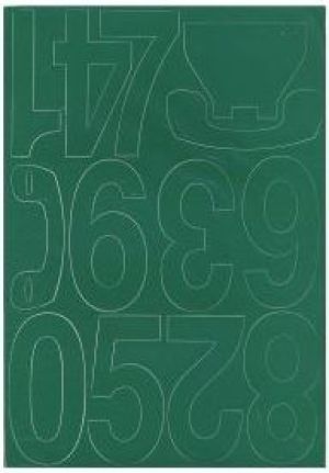 ARTDRUK Cyfry samoprzylepne 8 cm zielone 1