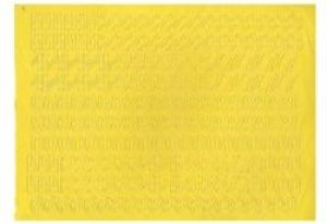 ARTDRUK Cyfry samoprzylepne 1 cm żółte 1