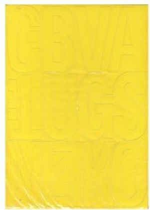 ARTDRUK Litery samoprzylepne 8 cm żółte 1