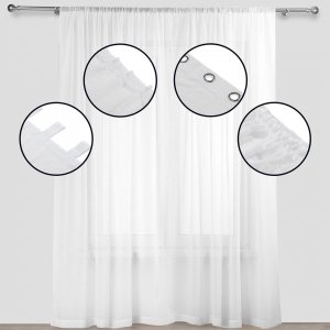 Homede Firana Kresz biały nowoczesny woal gnieciony 140x240 HOMEDE 5