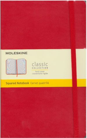 Moleskine Notes L Classic w kratkę czerwony 1