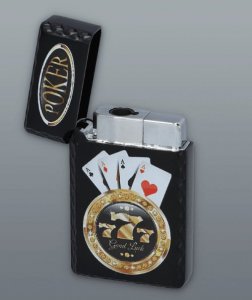 Gentelo Zestaw Zapalniczka Benzynowa Karty i 5 Kości do Gry 3