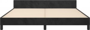 vidaXL vidaXL Rama łóżka z zagłówkiem, czarna, 160x200 cm, aksamitna 6