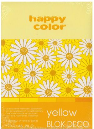 Happy Color Blok techniczny A5 20k żółty 1