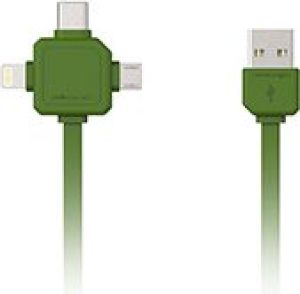Kabel USB PowerCube USB-A - USB-C 1.5 m Zielony (9003GN/USBC15) 1