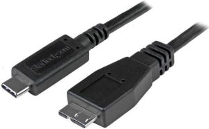 Kabel USB StarTech USB-C - micro-B 0.5 m Czarny (USB31CUB50CM) 1