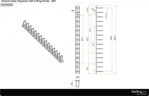 StarTech Pionowy organizer kabli z uchwytami (CMVER20UD) 8