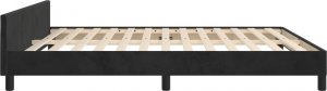 vidaXL vidaXL Rama łóżka z zagłówkiem, czarna, 180x200 cm, aksamitna 6