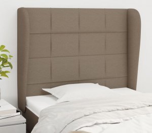 vidaXL vidaXL Zagłówek uszak, taupe, 103x23x118/128 cm, tkanina 1