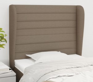 vidaXL vidaXL Zagłówek uszak, taupe, 83x23x118/128 cm, tkanina 1