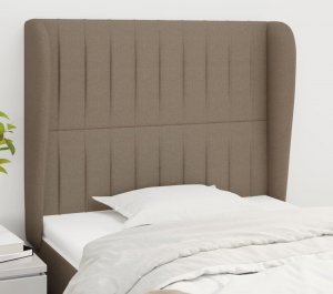 vidaXL vidaXL Zagłówek uszak, taupe, 83x23x118/128 cm, tkanina 1