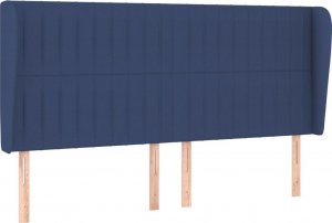 vidaXL vidaXL Zagłówek uszak, niebieski, 183x23x118/128 cm, tkanina 2