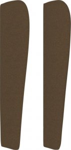 vidaXL Zagłówek uszak, ciemnobrązowy, 93x23x118/128 cm, tkanina 4