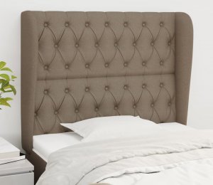 vidaXL vidaXL Zagłówek uszak, taupe, 103x23x118/128 cm, tkanina 1