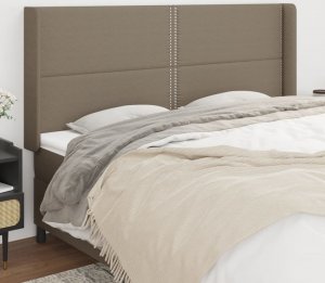 vidaXL vidaXL Zagłówek uszak, taupe, 183x16x118/128 cm, tkanina 1