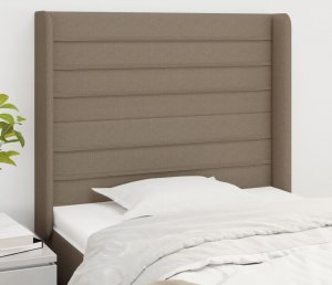 vidaXL vidaXL Zagłówek uszak, taupe, 93x16x118/128 cm, tkanina 1