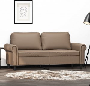 vidaXL vidaXL 2-osobowa sofa, kolor cappuccino, 140 cm, sztuczna skóra 1