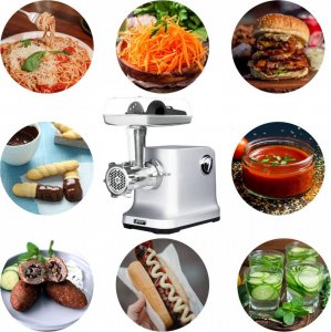 Maszynka do mielenia mięsa Yoer Elektryczna MASZYNKA do mielenia MIĘSA 6w1 + Szatkownica - Grindo MG01S 7