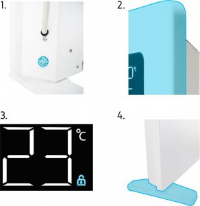 Grzejnik Yoer CH04W hybrydowy 2500 W 12