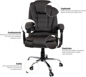 Krzesło biurowe Artnico FOTEL BIUROWY OBROTOWY KRZESŁO BIUROWE Artnico Elgo 1.0 mocca 4