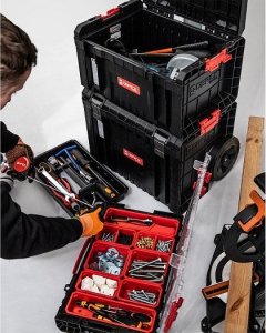 Qbrick Zestaw skrzynek narzędziowych Qbrick System 414318 Wózek transportowy 3w1 6