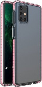 Braders Etui Spring Case Żelowe z Ramką do Samsung Galaxy M31s jasnoróżowy 1
