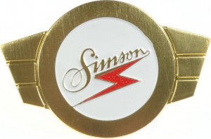 MZA Emblemat naklejka SIMSON KR51 ZŁOTY ORG 1