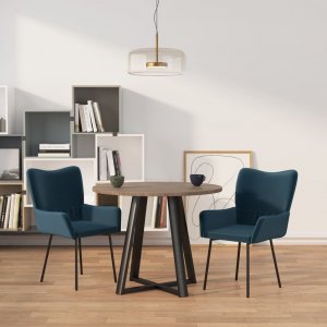 vidaXL vidaXL Krzesła stołowe, 2 szt., niebieskie, aksamitne 1