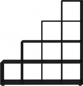 vidaXL vidaXL Regał schodkowy, czarny, 142 cm, materiał drewnopochodny 4