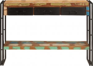 vidaXL Stolik konsolowy, 110x30x76 cm, lite drewno z odzysku 2