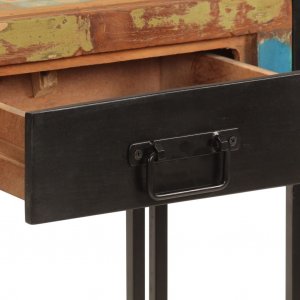 vidaXL Stolik konsolowy, 110x30x76 cm, lite drewno z odzysku 5