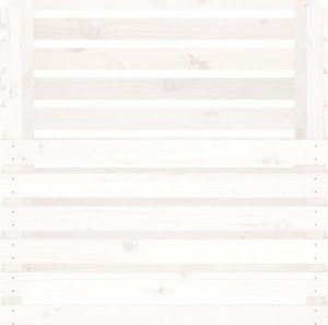 vidaXL Kompostownik, biały, 80x80x78 cm, lite drewno sosnowe 5
